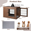 2-in-1 Dog Crate End Table Kennel with Cushion and Double Doors