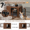 2-in-1 Dog Crate End Table Kennel with Cushion and Double Doors