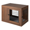 2-in-1 Dog Crate End Table Kennel with Cushion and Double Doors