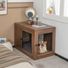 2-in-1 Dog Crate End Table Kennel with Cushion and Double Doors