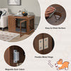 2-in-1 Dog Crate End Table Kennel with Cushion and Double Doors