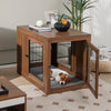 2-in-1 Dog Crate End Table Kennel with Cushion and Double Doors