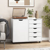 5-Drawer Modern Storage Cabinet Mobile Printer Stand Dresser With Wheel