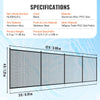 4 x 12 FT Heavy Duty Removable Pool Fences for Inground Pools Outdoor