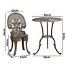 3PCS Premium Outdoor Cast Aluminium Table and Chair Bistro Setting Patio Set Bronze