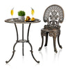 3PCS Premium Outdoor Cast Aluminium Table and Chair Bistro Setting Patio Set Bronze