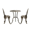 3PCS Premium Outdoor Cast Aluminium Table and Chair Bistro Setting Patio Set Bronze