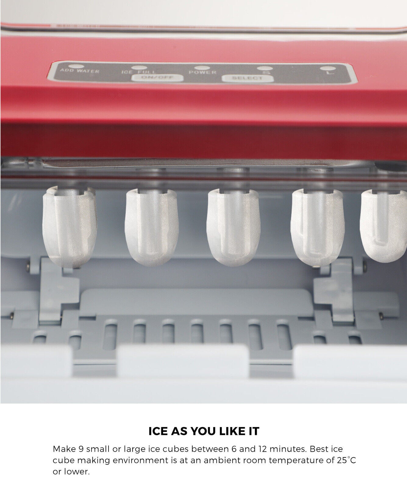 Commercial Portable Countertop Ice Maker Machine Ice Cube 12kg/24 hr Bar