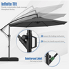 Tilt& 360° Rotation 3m Offset Hanging Umbrella outdoor- Grey