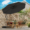Tilt& 360° Rotation 3m Offset Hanging Umbrella outdoor- Grey