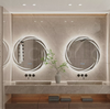 60cm Anti-fog LED Bathroom Mirror Circle Backlit HD Vanity Mirror Shatterproof