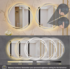 60cm Anti-fog LED Bathroom Mirror Circle Backlit HD Vanity Mirror Shatterproof