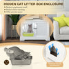 Load image into Gallery viewer, Cat Litter Box Enclosure With Scratching Pad and Adjustable Divider