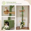 Height Adjustable Cat Tree Tower Scratching Post Ceiling High Cat Scratcher Condo Beds