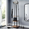 Heavy Duty Hall Tree Hat and Coat Stand with Shelves Hooks