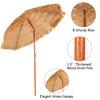 2M Premium Thatch Tiki Beach Umbrella Tilting Patio Tropical Sun Shelter Parasol