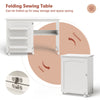 PREMIUM Folding Sewing Craft Table Shelves Storage Cabinet With Wheels