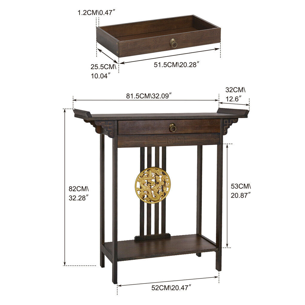 Post Orient Style Hall Console Desk Table Accent Entryway Table