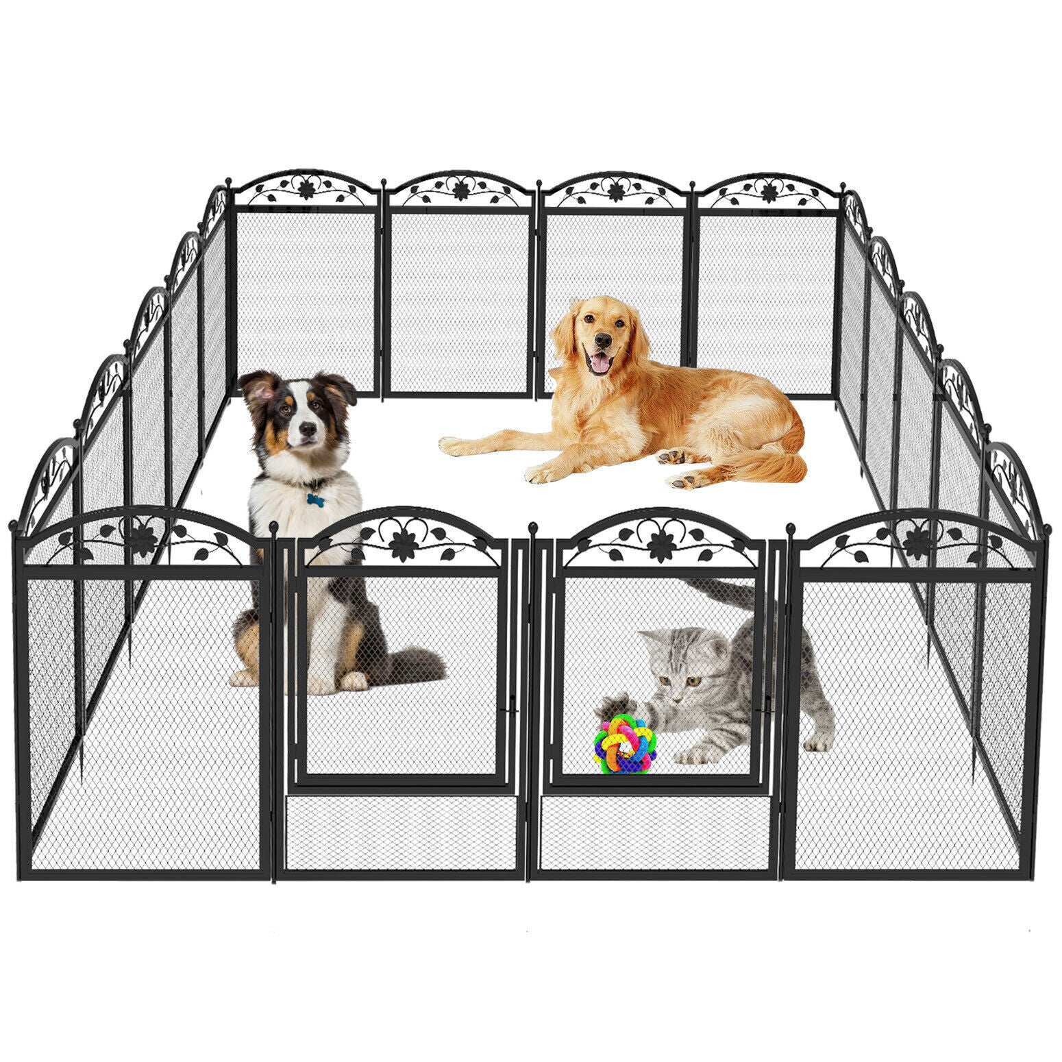Heavy Duty Dog Playpen Pet Puppy Cage Exercise Camping Fence Wire Mesh