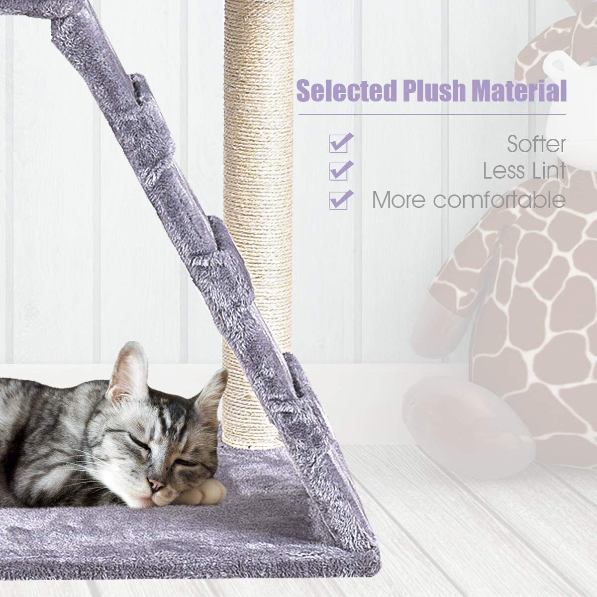 Cat Condo Tower Multi-Level Cat Tree Scratching Posts and Ladder Toy