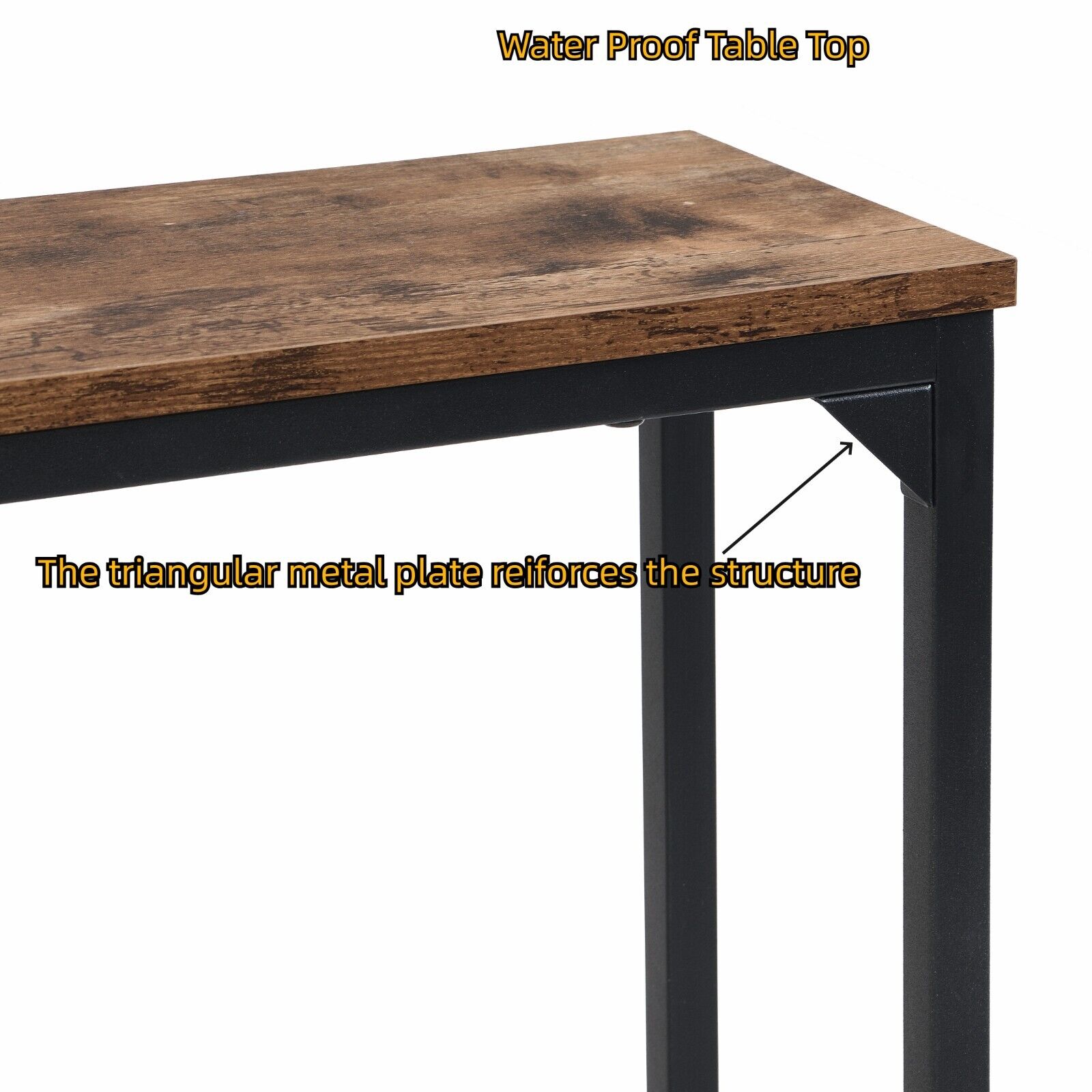 Rustic Industrial Narrow Console Table Entryway Table