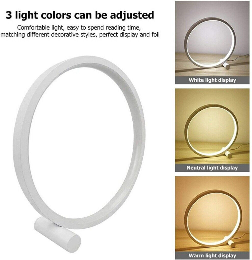 25CM LED Desk Lamp Tabletop Circel Lamp Light Reading Light