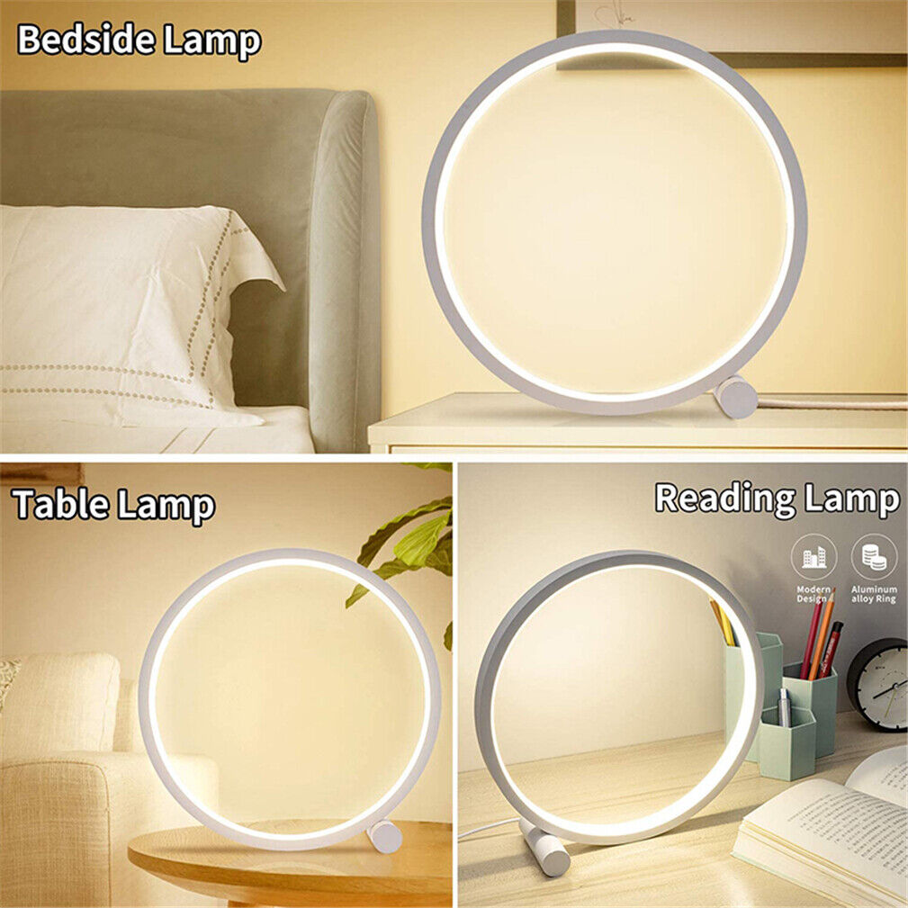 25CM LED Desk Lamp Tabletop Circel Lamp Light Reading Light