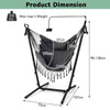 Height Adjustable Hanging Chair Hammock Chair with Stand