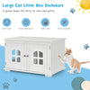 Load image into Gallery viewer, Cat Hidden Litter Box Enclosure Kitty Furniture Side Cabinet Pet House