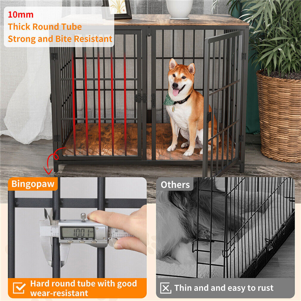 Indoor Large Wooden Pet House Dog Crate Aesthetic Puppy Kennel Cage