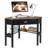 Premium Corner Computer Desk Laptop Writing Table Workstation With Drawer