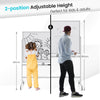 120cm x 90cm Mobile Magnetic Double-Sided Reversible Whiteboard- Black