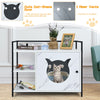 2IN1 Cat Litter Box Enclosure Kitty Hidden Cat Side Table Storage Shelf