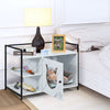2IN1 Cat Litter Box Enclosure Kitty Hidden Cat Side Table Storage Shelf