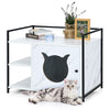 2IN1 Cat Litter Box Enclosure Kitty Hidden Cat Side Table Storage Shelf