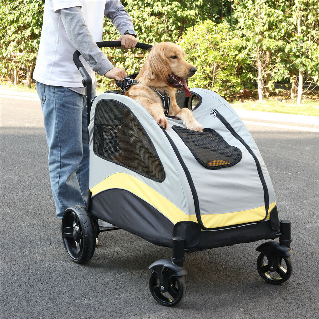 XX-Large Foldable Dog Pet Mobile Stroller Pram Carriage Jogger