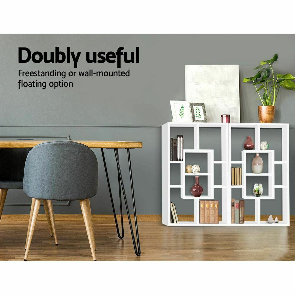 Freestanding Floating Display Shelves Shelf Bookshelf Rack Wall Mounte ...