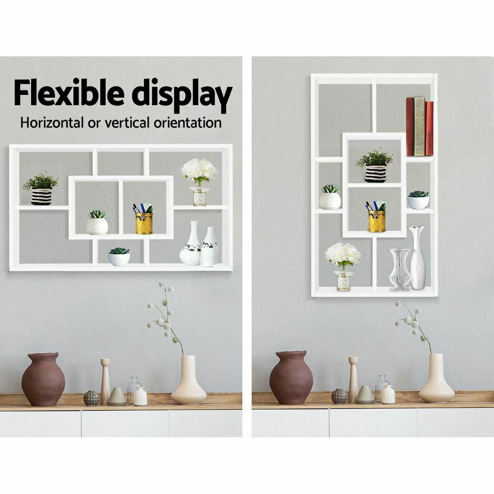 Freestanding Floating Display Shelves Shelf Bookshelf Rack Wall Mounte ...