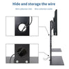 Height Adjustable 32 to 65 inch TV Floor Stand with Swivel Mount Bracket Shelf