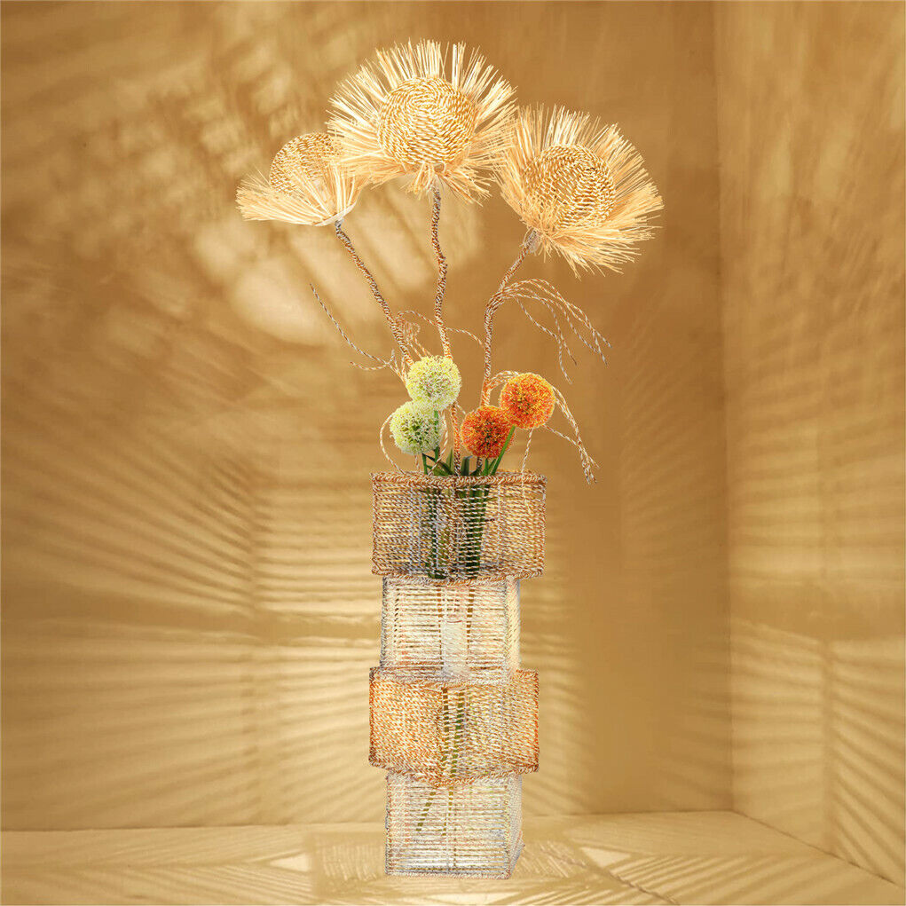 130CM LED Dimmable Standing Floor Lamp Flower Rattan Decor Smart