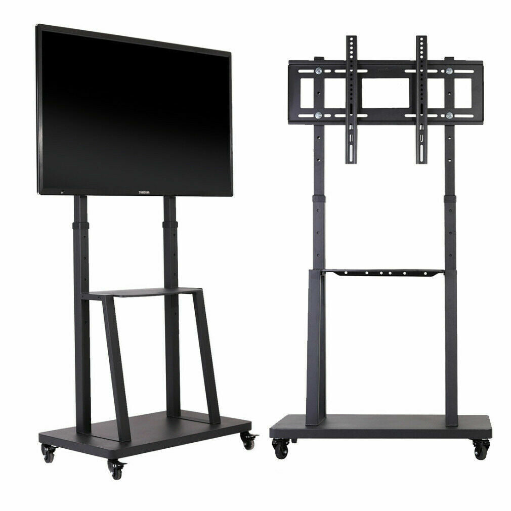Heavy Duty Mobile Cart Rolling Floor TV Stand Fits 32"- 80" screens