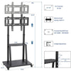 Heavy Duty Mobile Cart Rolling Floor TV Stand Fits 32