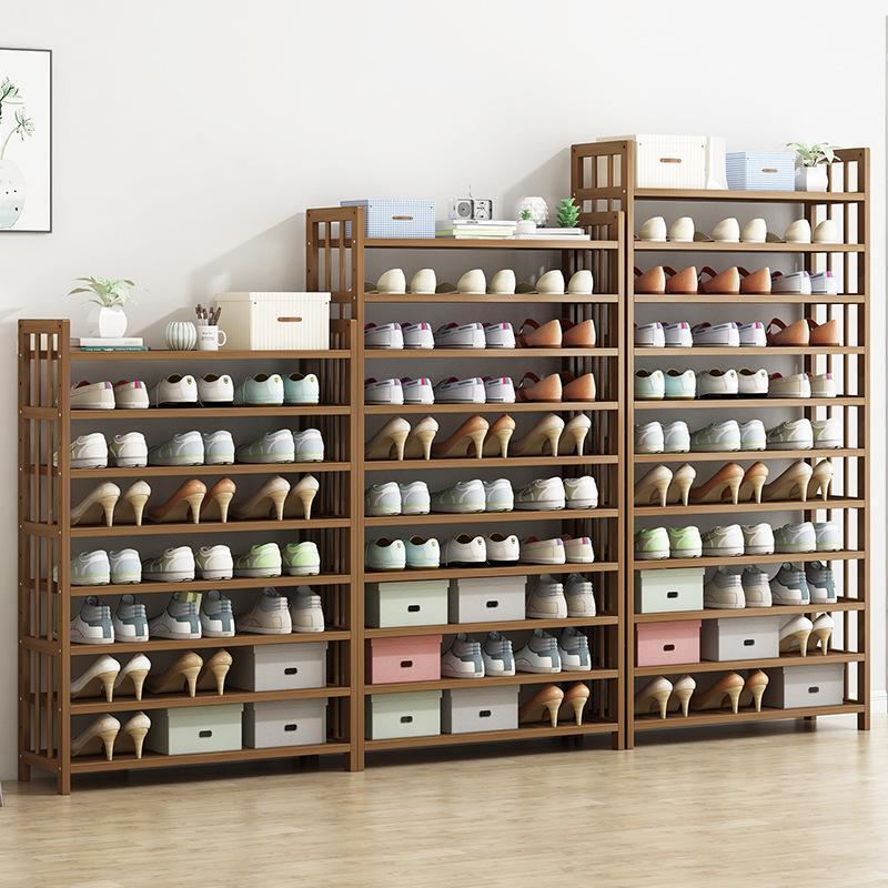 Multi-Tier Tower Bamboo Wooden Shoe Rack Organizer