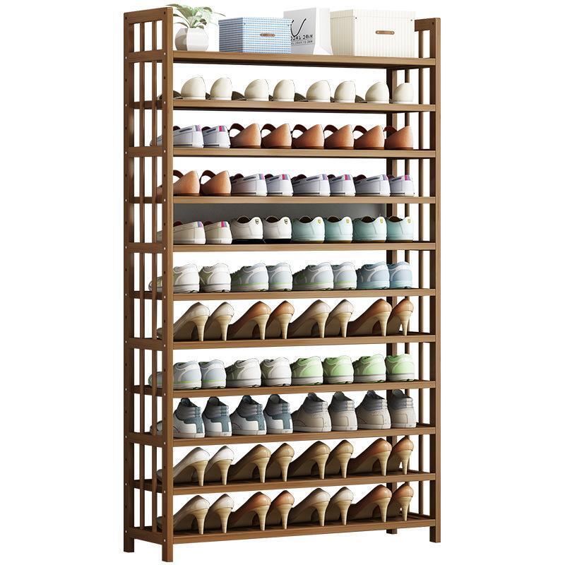 Multi-Tier Tower Bamboo Wooden Shoe Rack Organizer