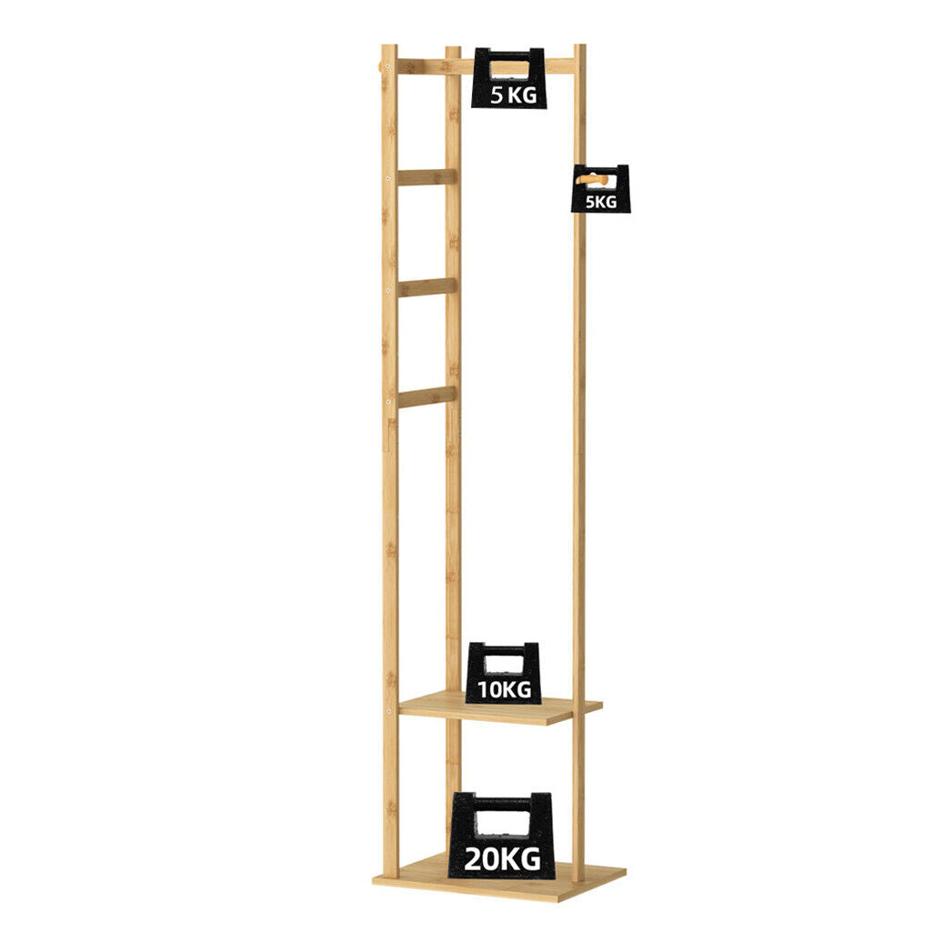 Bamboo Garment Coat Clothes Stand Rack Hat Shoe