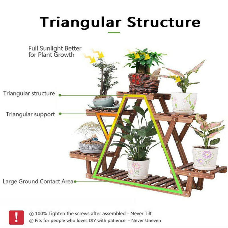 Pine Wood Plant Stand Shelf Heavy Duty