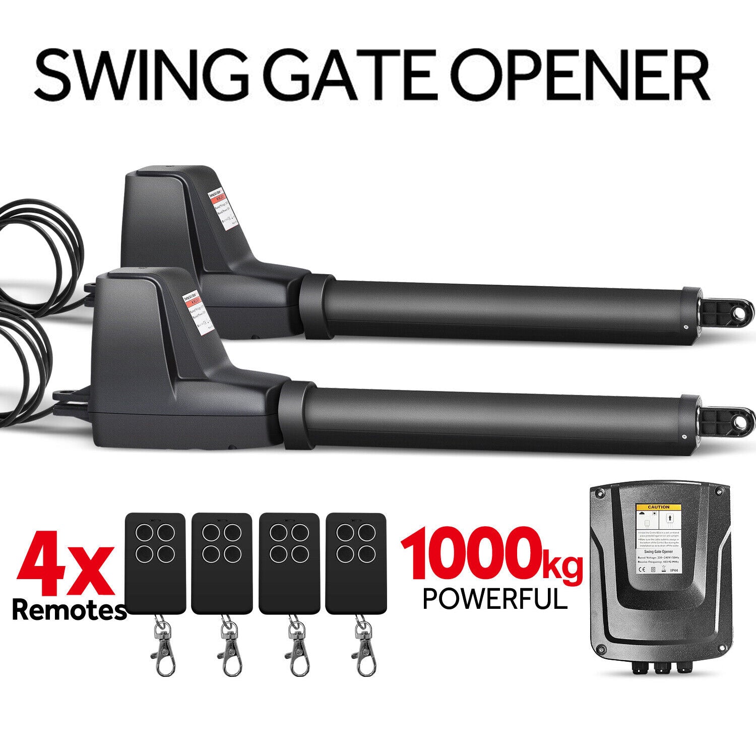 1000KG Swing Gate Opener Automatic Operator With 4 Remote