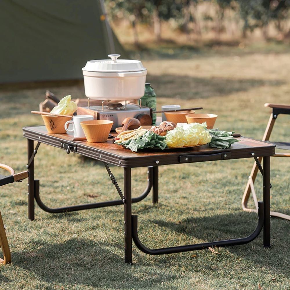 Retro Foldable Portable Camping Table Desk