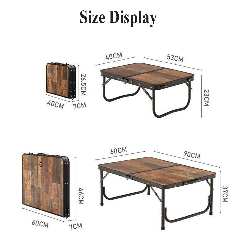 Retro Foldable Portable Camping Table Desk