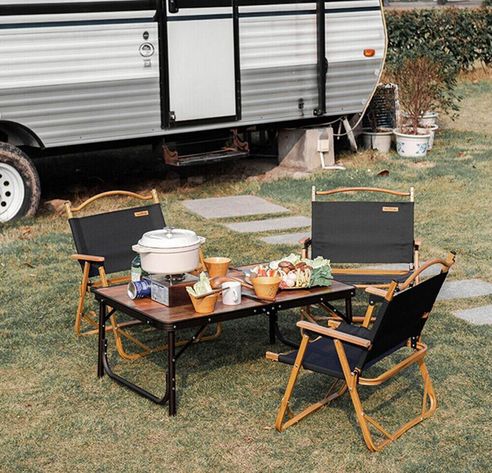 Retro Foldable Portable Camping Table Desk